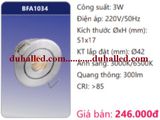  ĐÈN LED ÂM TRẦN MINI CHIẾU ĐỂM DUHAL 3W BFA1034 / BFA 1034 