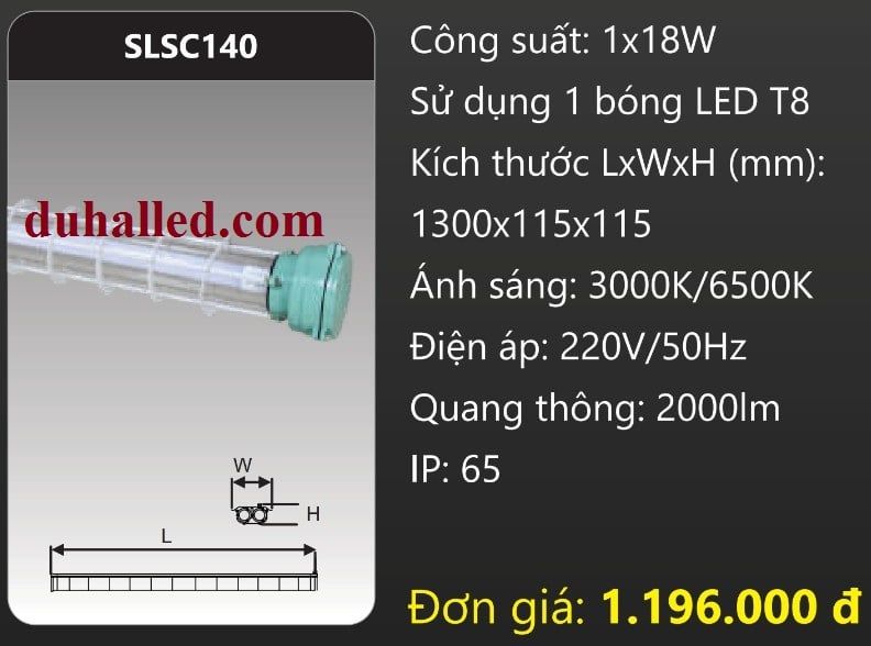  ĐÈN LED CHỐNG CHÁY NỔ  DUHAL 18W SLSC140 / SLSC 140 