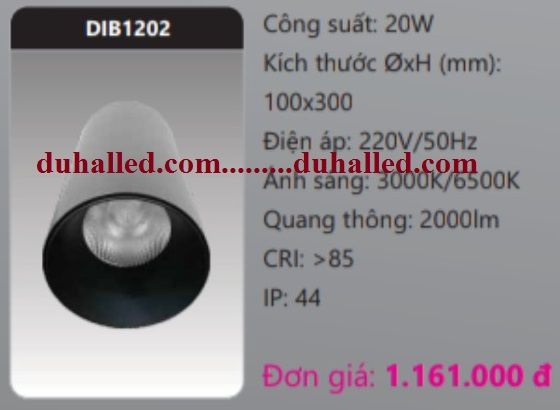  ĐÈN LED GẮN TRẦN NỔI DUHAL 20W DIB1201 / DIB 1201 