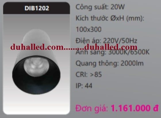  ĐÈN LED GẮN TRẦN NỔI DUHAL 20W DIB1202 / DIB 1202 