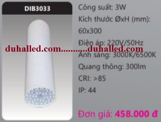  ĐÈN LED GẮN TRẦN NỔI DUHAL 3W DIB3033 / DIB 3033 