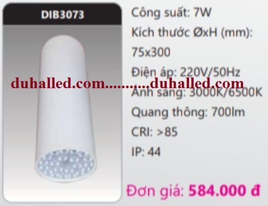  ĐÈN LED GẮN TRẦN NỔI DUHAL 7W DIB3073 / DIB 3073 