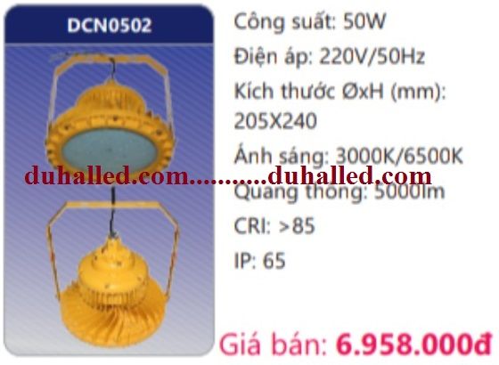  ĐÈN LED NHÀ XƯỞNG CÔNG NGHIỆP CHỐNG NỔ DUHAL 50W DCN0502 / DCN 0502 