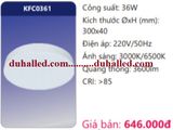  ĐÈN LED ỐP TRẦN ĐẾ NHÔM DUHAL 36W KFC0361 / KFC 0361 