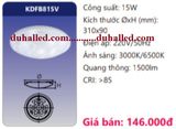  ĐÈN LED ỐP TRẦN NỔI DUHAL 15W KDFB815V / KDFB 815V 