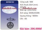  ĐÈN LED ỐP TRẦN NỔI DUHAL 18W KDFB818V / KDFB 818V 