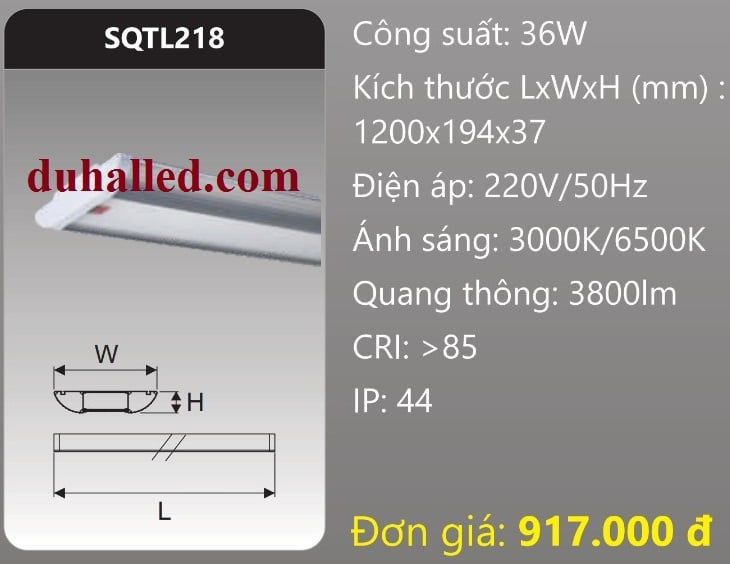  ĐÈN LED ỐP TRẦN DUHAL 36W SQTL218 / SQTL 218 