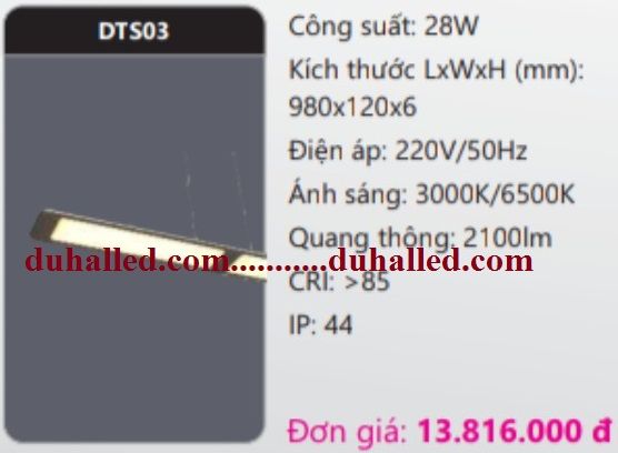  ĐÈN LED THẢ TRẦN TRANG TRÍ DUHAL 28W DTS03 / DTS 03 