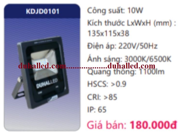  ĐÈN PHA LED DUHAL 10W KDJD0101 / KDJD 0101 