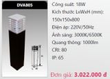  đèn cây sân vườn - đèn trụ sân vườn duhal dva805 18w 