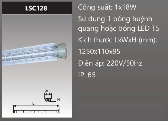  ĐÈN CHỐNG CHÁY NỔ DUHAL 18W LSC128 / LSC 128 