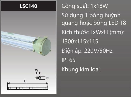  ĐÈN CHỐNG CHÁY NỔ DUHAL 18W LSC140 / LSC 140 