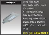  đèn đường led duhal 100w SDHQ100 