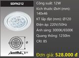  ĐÈN LED ÂM TRẦN CHIẾU ĐIỂM DUHAL 12W - DFN212 / SDFN212 / DFN 212 / SDFN 212 