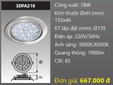  đèn led âm trần xoay chiếu điểm duhal sdfa218 - 18w 