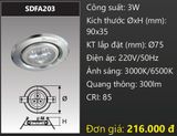  đèn led âm trần xoay chiếu điểm duhal sdfa203 - 3w 