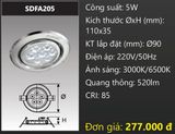  đèn led âm trần xoay chiếu điểm duhal sdfa205 - 5w 