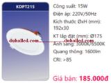  ĐÈN LED ÂM TRẦN DUHAL 15W KDPT215 / KDPT 215 