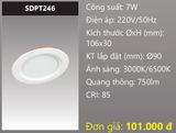  ĐÈN LED ÂM TRẦN DUHAL 6W - SDPT246 / SDPT 246 