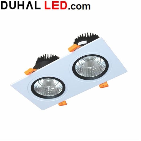  ĐÈN LED DOWNLIGHT VUÔNG CHIẾU ĐIỂM ÂM TRẦN 2X9W DUHAL DFC2091 