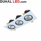 ĐÈN LED DOWNLIGHT VUÔNG CHIẾU ĐIỂM ÂM TRẦN 3X9W DUHAL DFC3091 