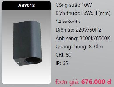  đèn led gắn tường - gắn vách trang trí duhal aby018 10w 