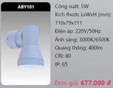  đèn led gắn tường - gắn vách trang trí duhal aby101 5w 