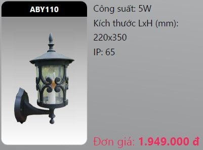  đèn led gắn tường - gắn vách trang trí duhal aby110 5w 