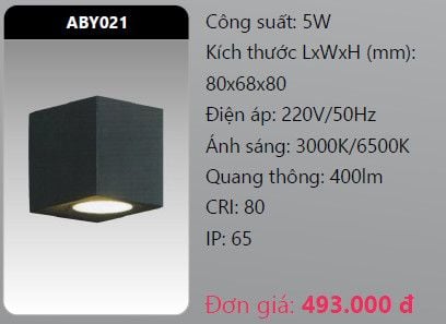  đèn led gắn tường - gắn vách trang trí duhal aby 021 