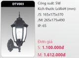  đèn led gắn tường - gắn vách trang trí duhal dtv003 led 5w 