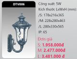  đèn led gắn tường - gắn vách trang trí duhal dtv006 5w 