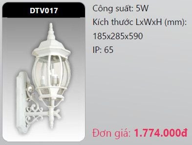  đèn led gắn tường - gắn vách trang trí duhal dtv017 5w 