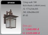  đèn led gắn tường - gắn vách trang trí duhal dtv030 5w 