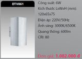  đèn led gắn tường - gắn vách trang trí duhal dtv861 6w 