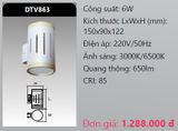  đèn led gắn tường - gắn vách trang trí duhal dtv863 6w 