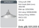  đèn led nhà xưởng duhal 30w sapb506 sử dụng bóng đuôi E27 