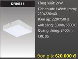  ĐÈN LED ỐP TRẦN TRÀN VIỀN DUHAL 24W DFB0241 