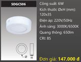  ĐÈN LED ỐP TRẦN DUHAL 6W SDGC506 / SDGC 506 