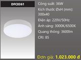  ĐÈN LED ỐP TRẦN TRÀN VIỀN DUHAL 36W DFC0361 