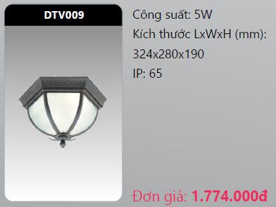  đèn led ốp trần trang trí duhal dtv009 5w 