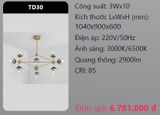  ĐÈN LED TREO THẢ TRANG TRÍ PHÒNG KHÁCH TD30 LED3WX10 