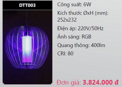  ĐÈN LED TREO THẢ TRANG TRÍ DUHAL DTT003 LED 6W 