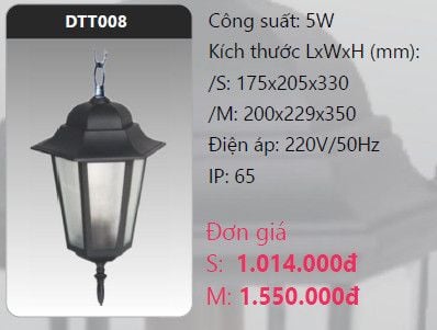  đèn led treo thả trang trí duhal dtt008 