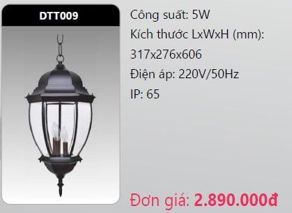  đèn led treo thả trang trí duhal dtt009 