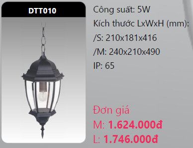  đèn led treo thả trang trí duhal dtt010 