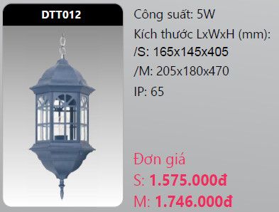  đèn led treo thả trang trí duhal dtt012 