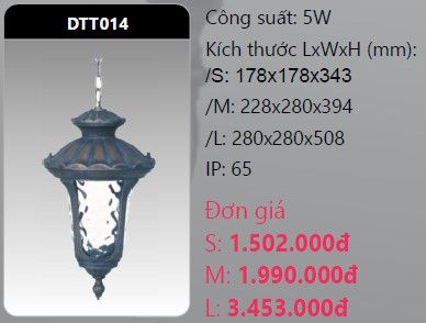  đèn led treo thả trang trí duhal dtt014 