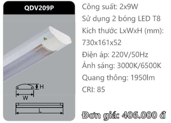  MÁNG ĐÈN ỐP TRẦN CHỤP MICA DUHAL QDV 220/P 