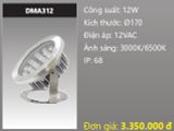  đèn rọi nước, đèn âm dưới nước duhal 12w DMA312 