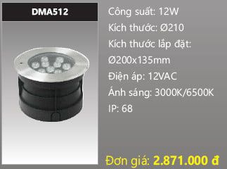  đèn rọi nước, đèn âm dưới nước duhal 12w DMA512 